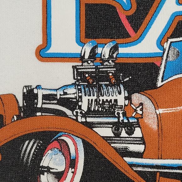 Vintage Hot Rod Sweatshirt Womens Large 21x23 Baggy Boxy - Picture 10 of 13